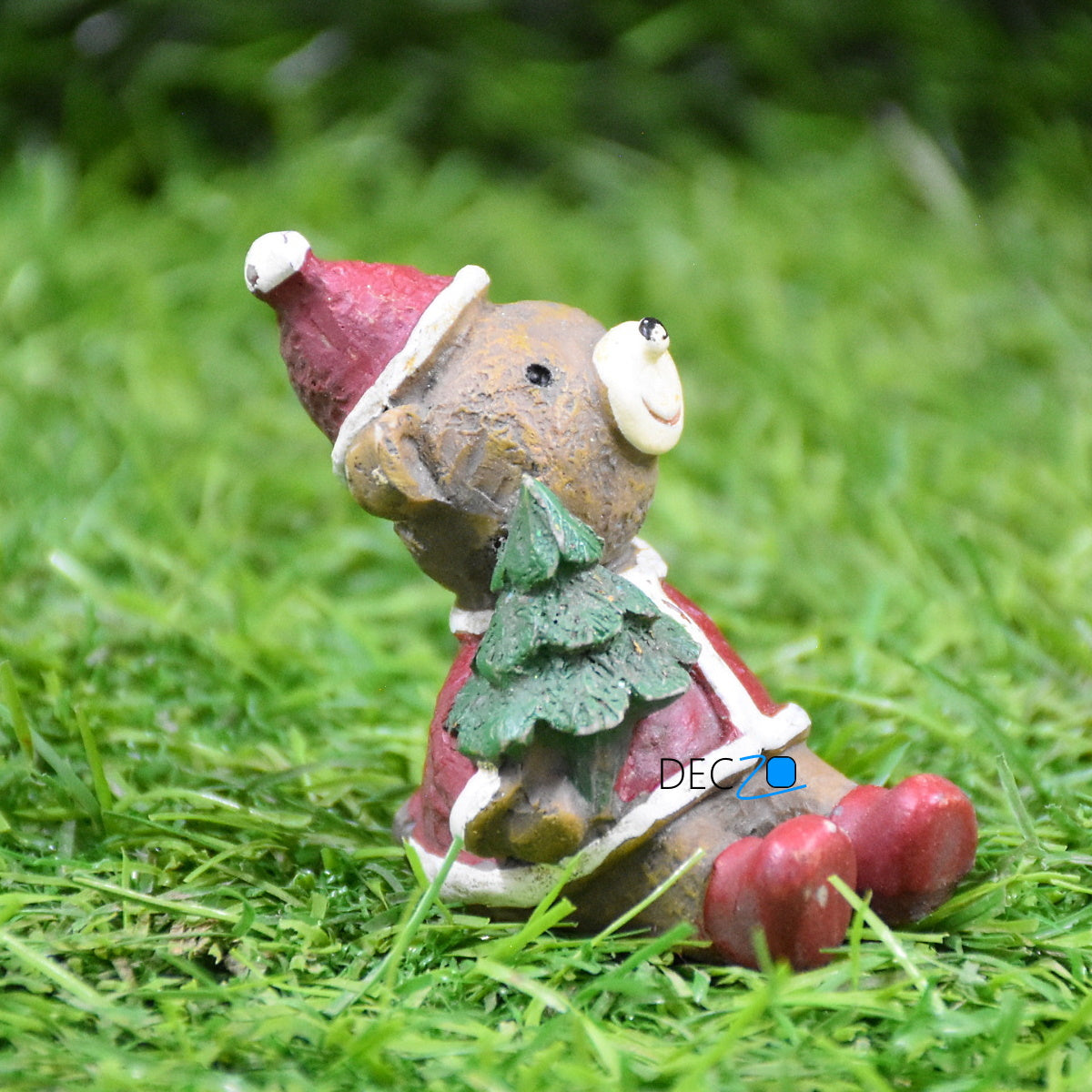 Miniature Bear as Santa, Christmas, Anniversary, Garden Decor, Table Decor, Gift, Dashboard