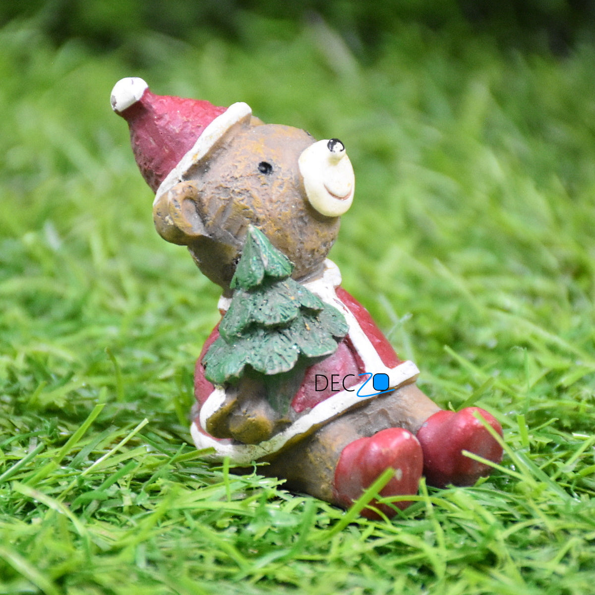 Miniature Bear as Santa, Christmas, Anniversary, Garden Decor, Table Decor, Gift, Dashboard