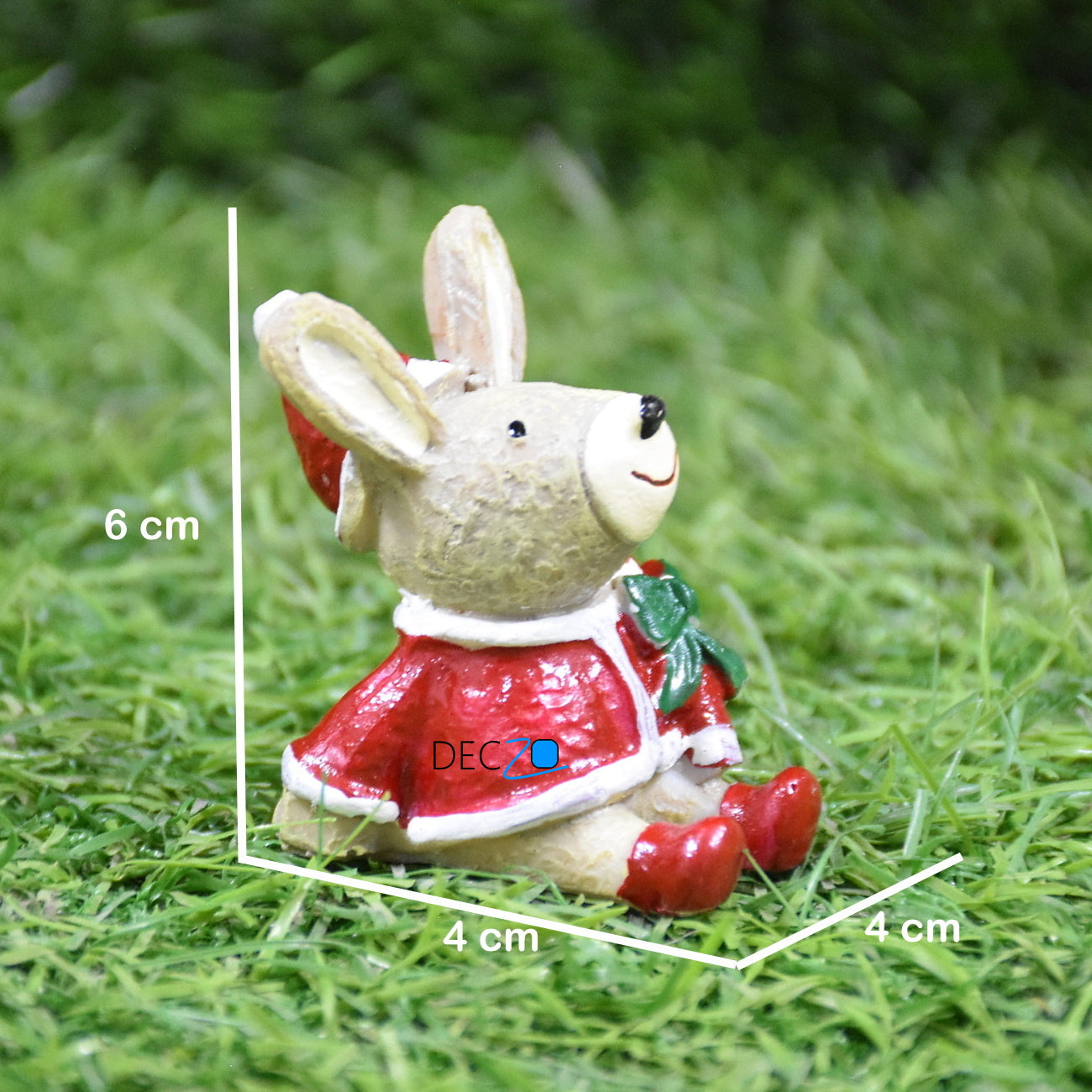 Miniature Rabbit as Santa, Christmas, Anniversary, Garden, Table, Gift, Dashboard