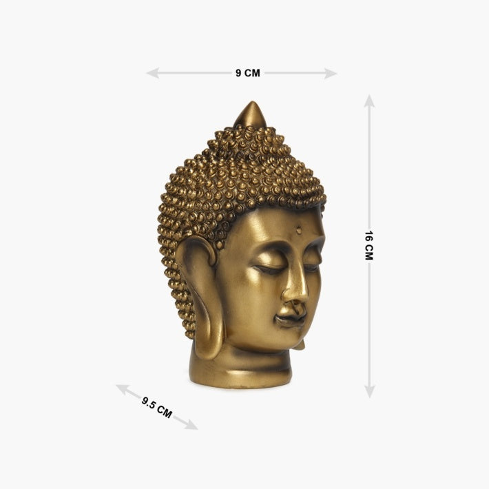 Golden Color Buddha Head - Deczo