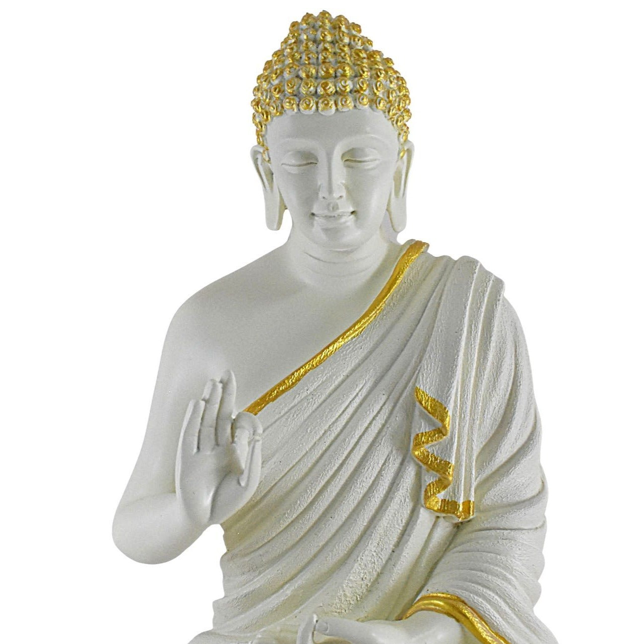 2 Feet XL Size Meditating Lord Buddha : White - Deczo