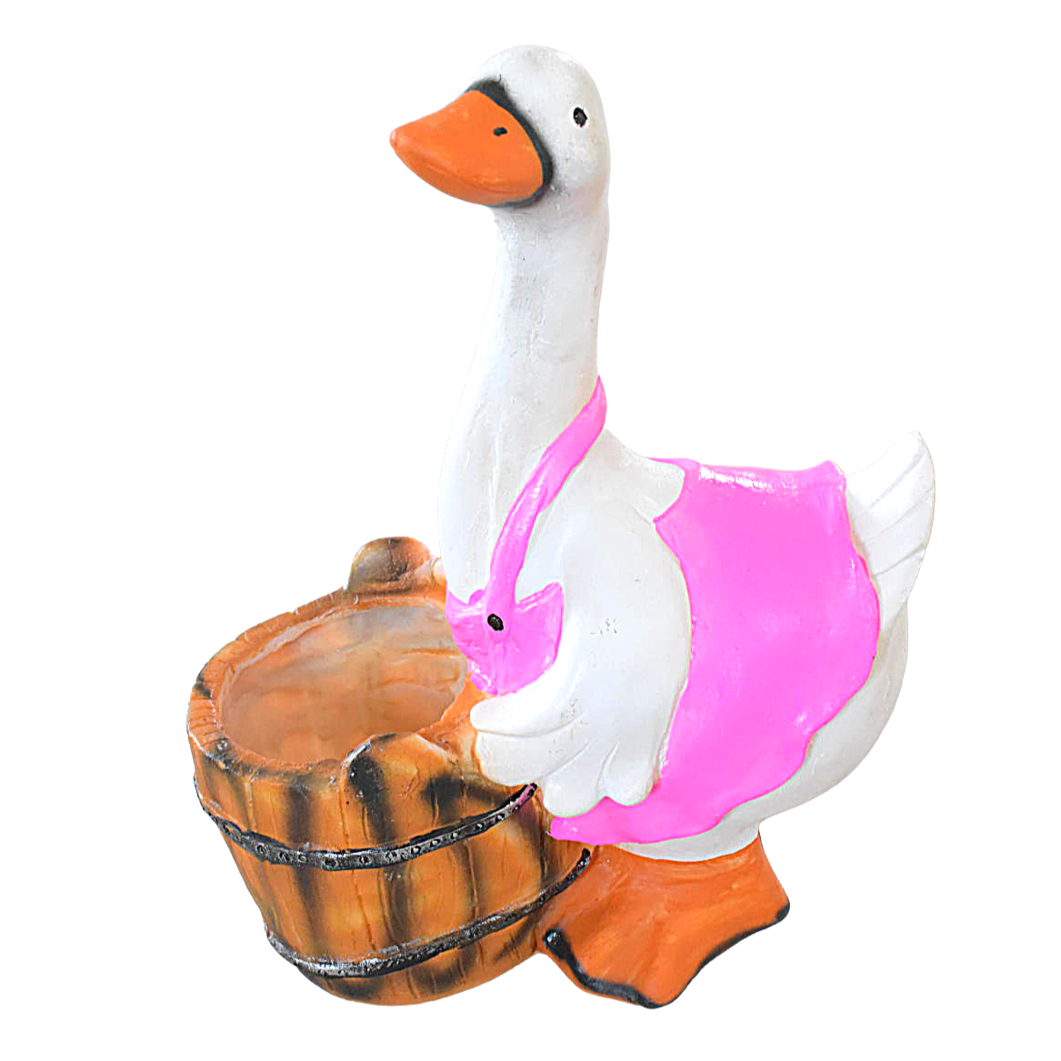 Duck with Basket Resin Succulent Pot - Deczo