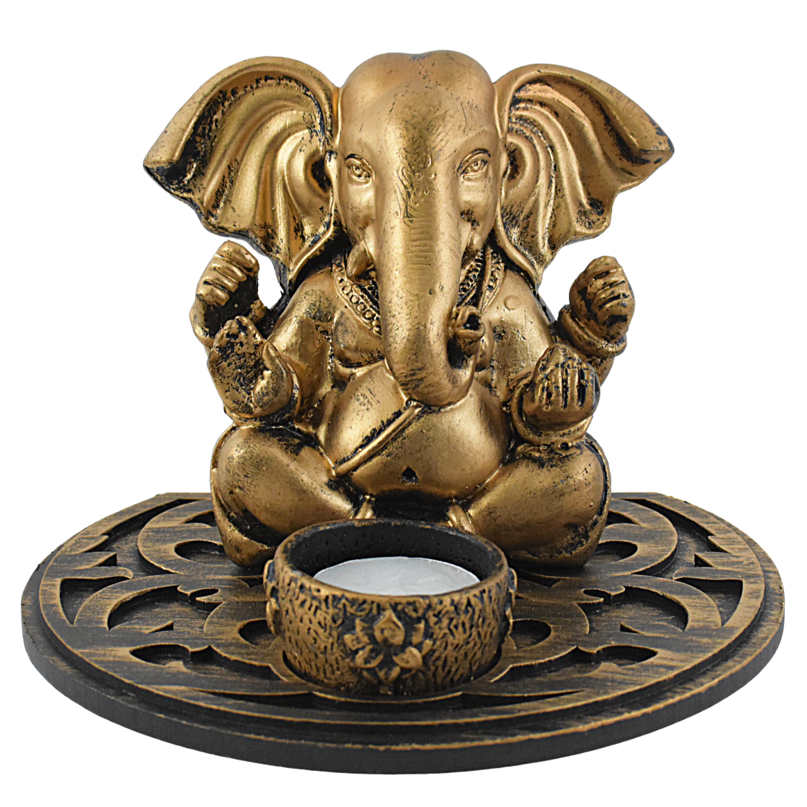 Ganesha with T- Light Holder - Deczo