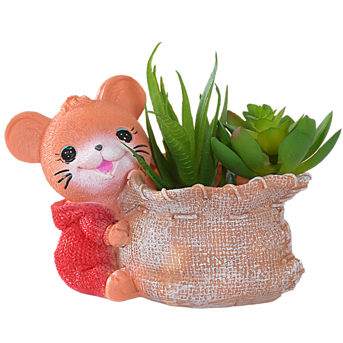 Baby Bear with Bori Resin Succulent Pot - Deczo