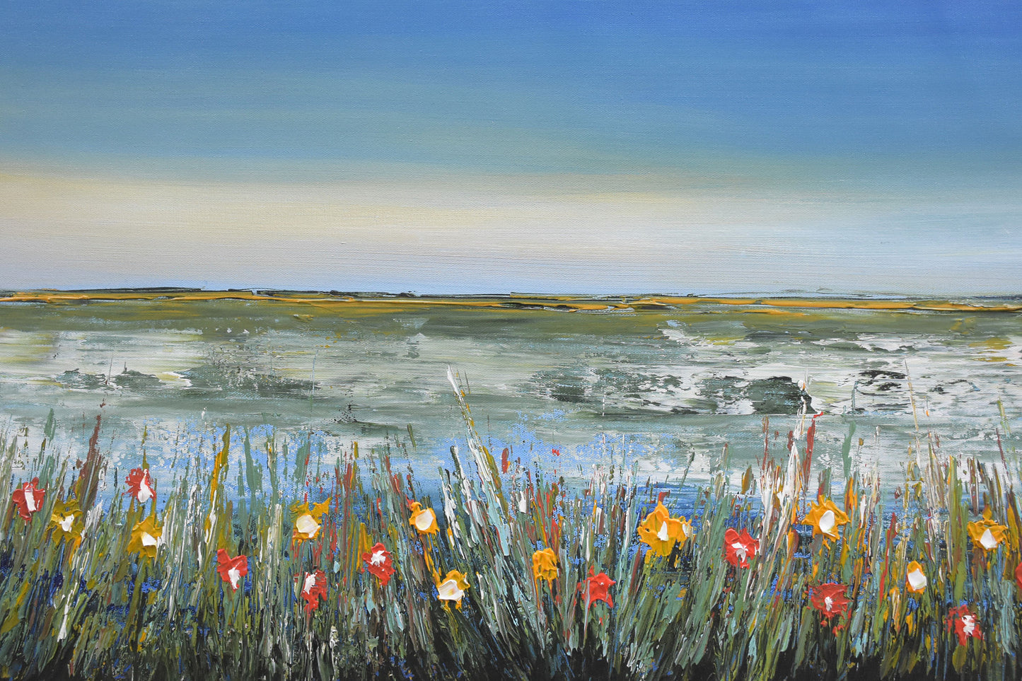 Nature's Bliss Handmade Acrylic on Canvas Abstract Wall Painting - Deczo