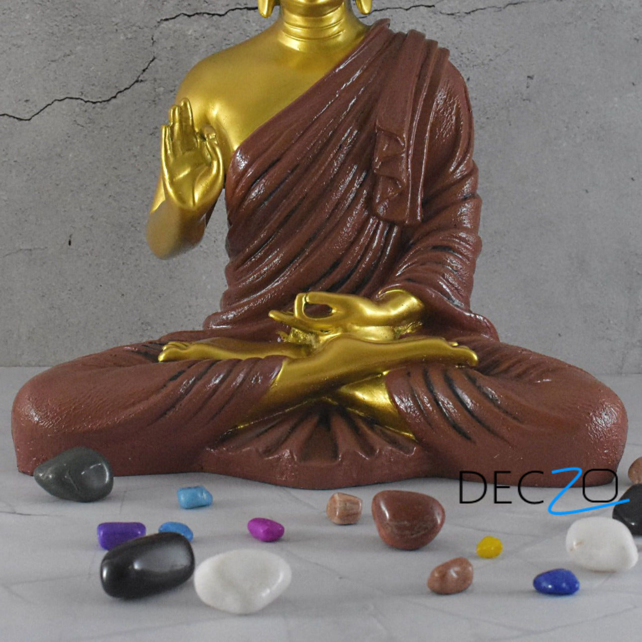 Golden Touch Blessing Buddha Statue - Deczo
