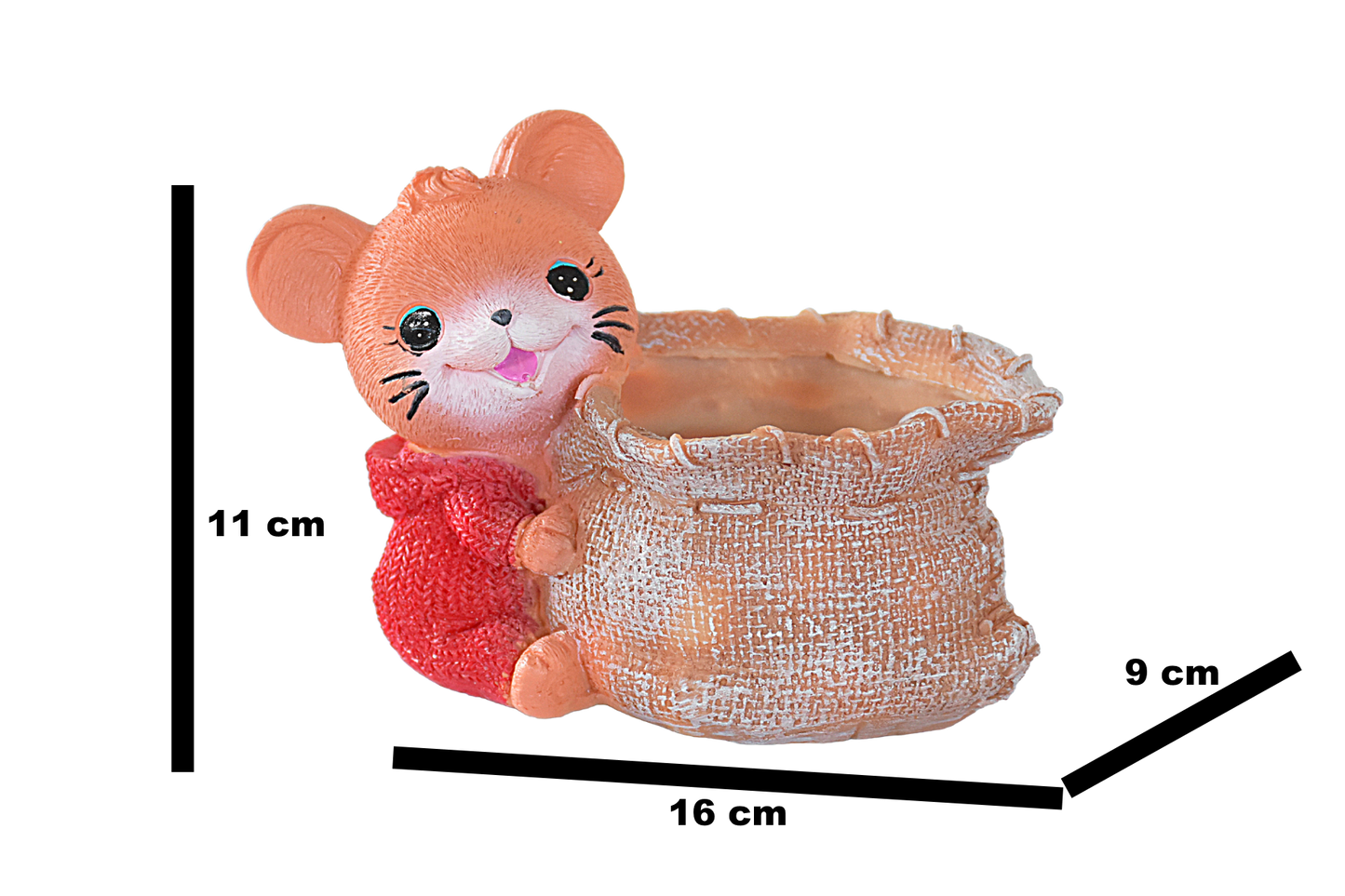 Baby Bear with Bori Resin Succulent Pot - Deczo