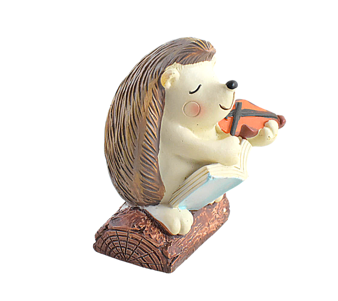 Miniature Hedgehog Playing Violin Decor - Deczo