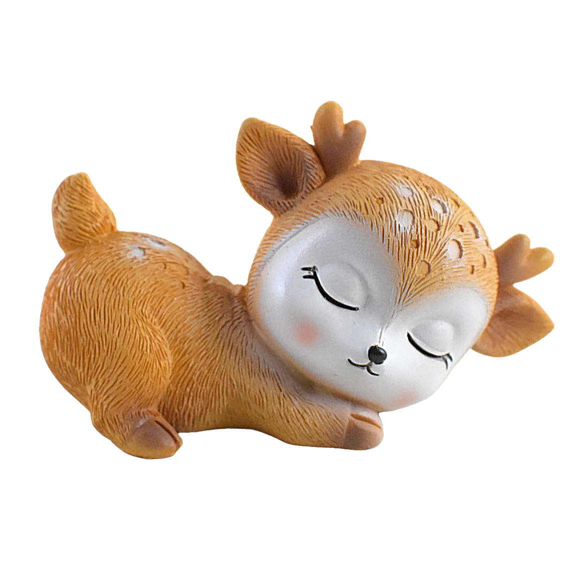 Miniature Sleeping Baby Deer For Table Decor,Garden - Deczo