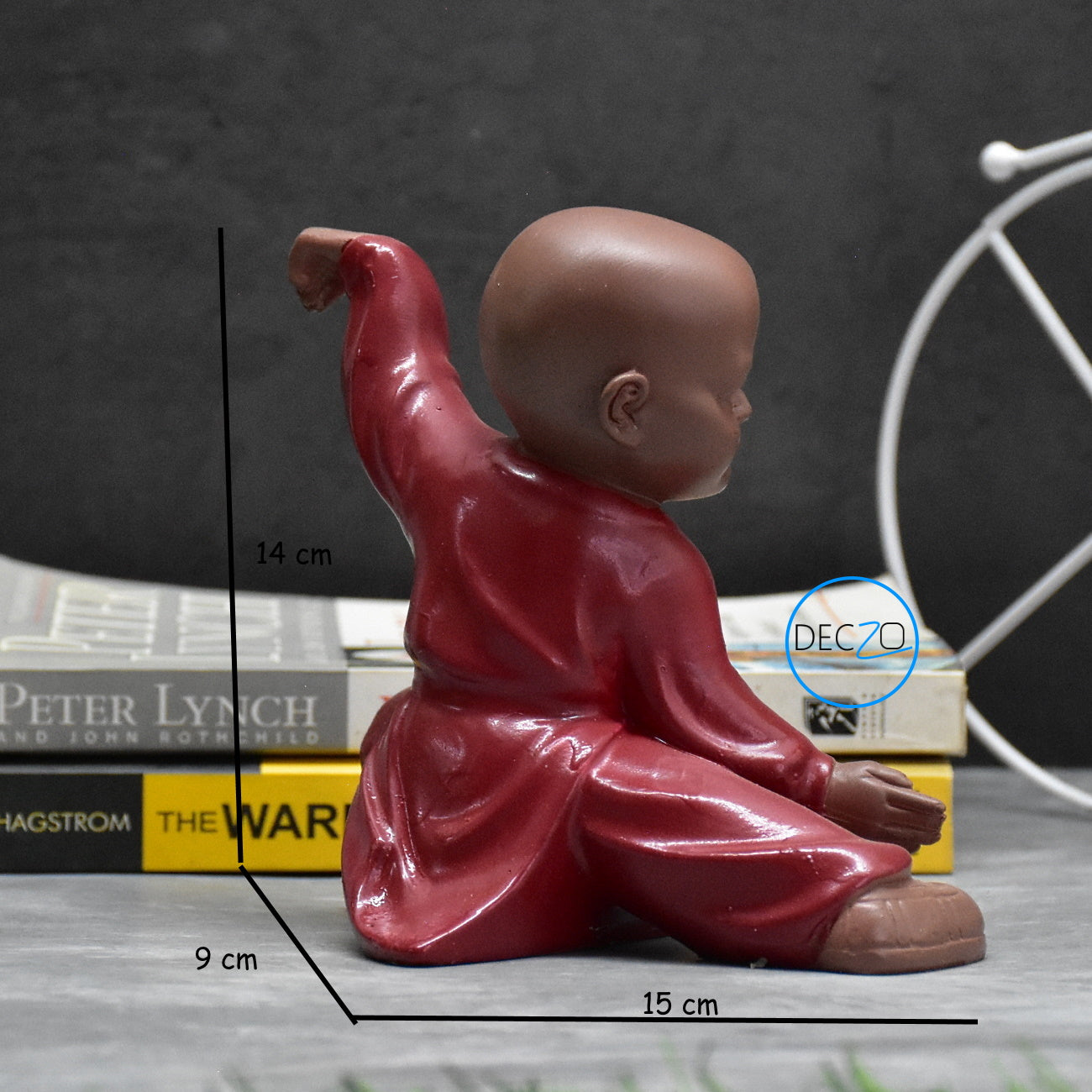 Kung Fu Monk for Gift, Decor (15x14x9 CM)