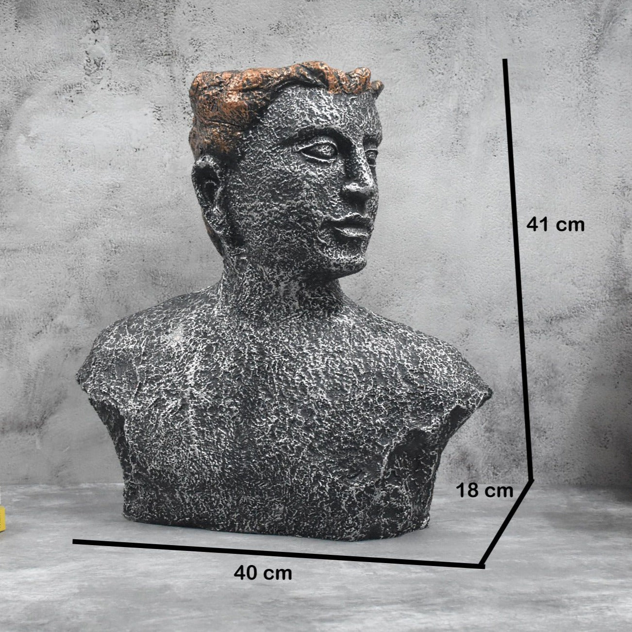 Metal Man Table Planter : Silver - Deczo