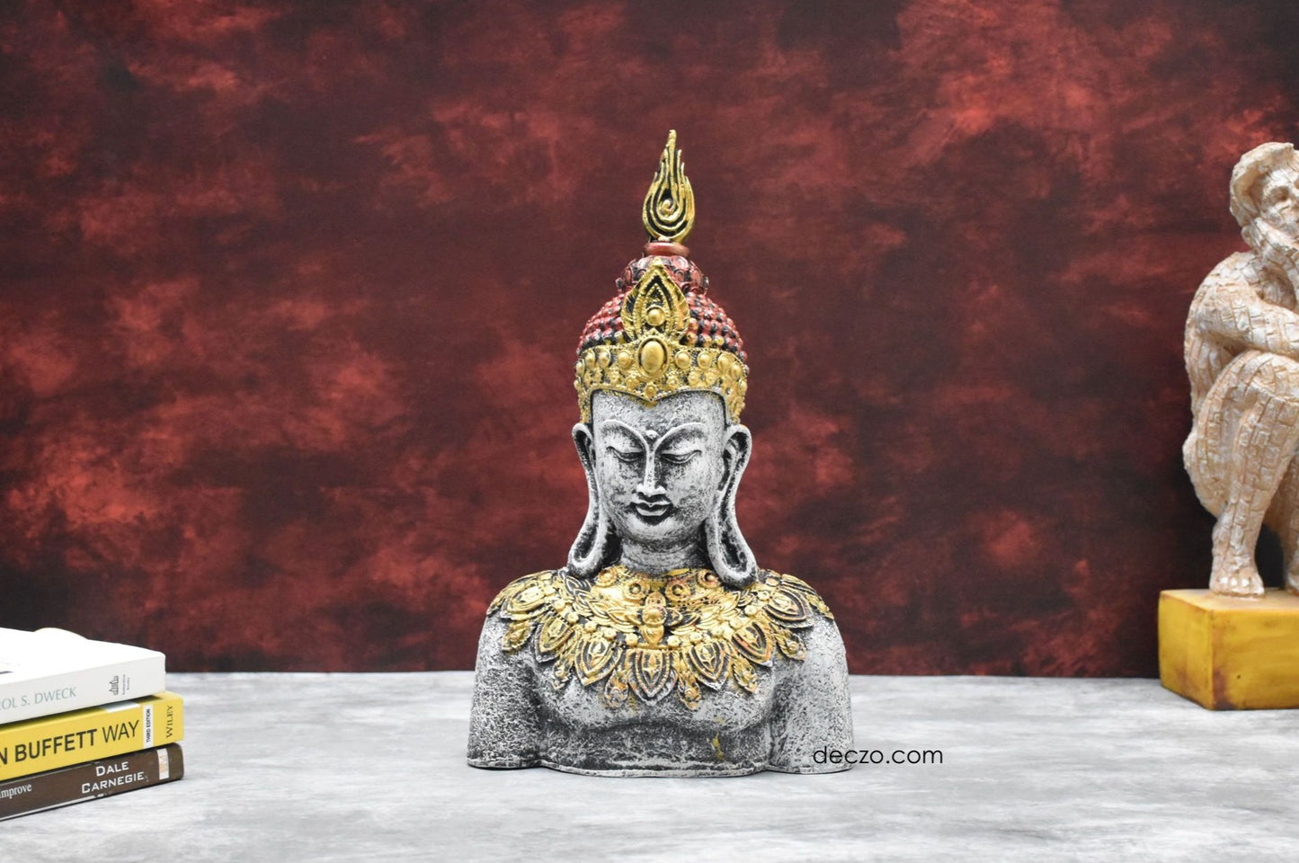 Antique Rustic Buddha in Thinking Position - Deczo