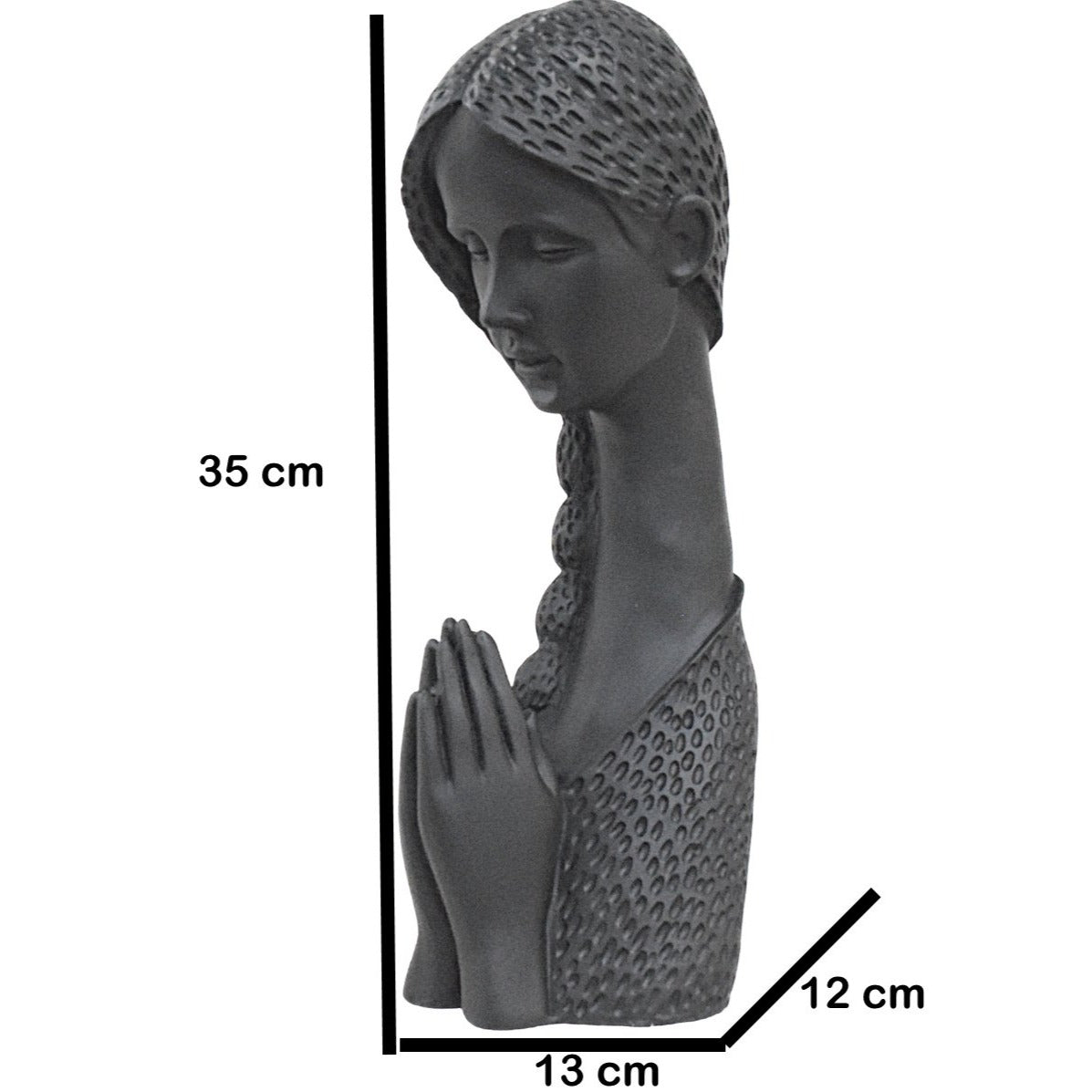 Welcome Lady Statue - Matt Black - Deczo