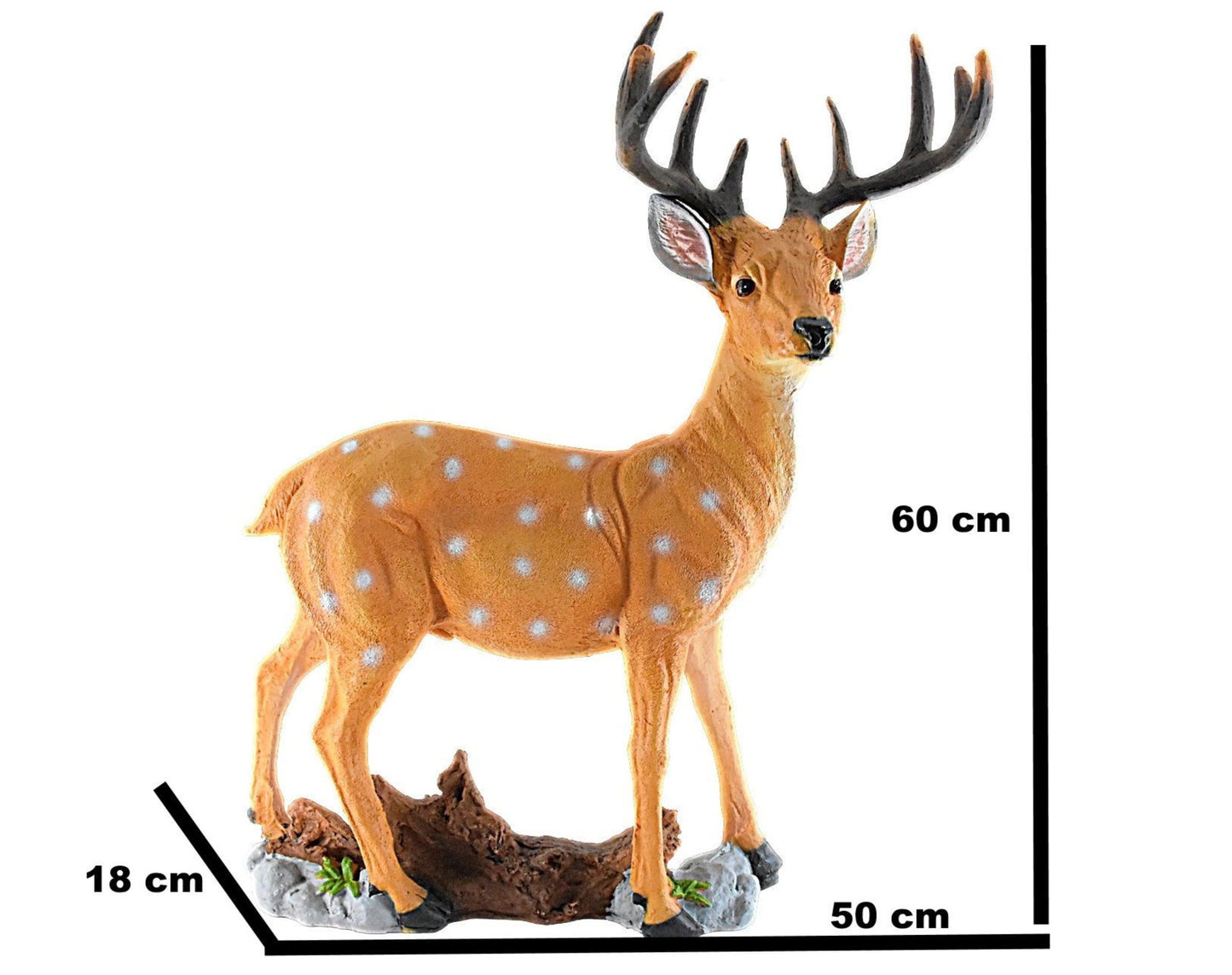 Big Size Standing Deer Statue for Garden Decor - Deczo
