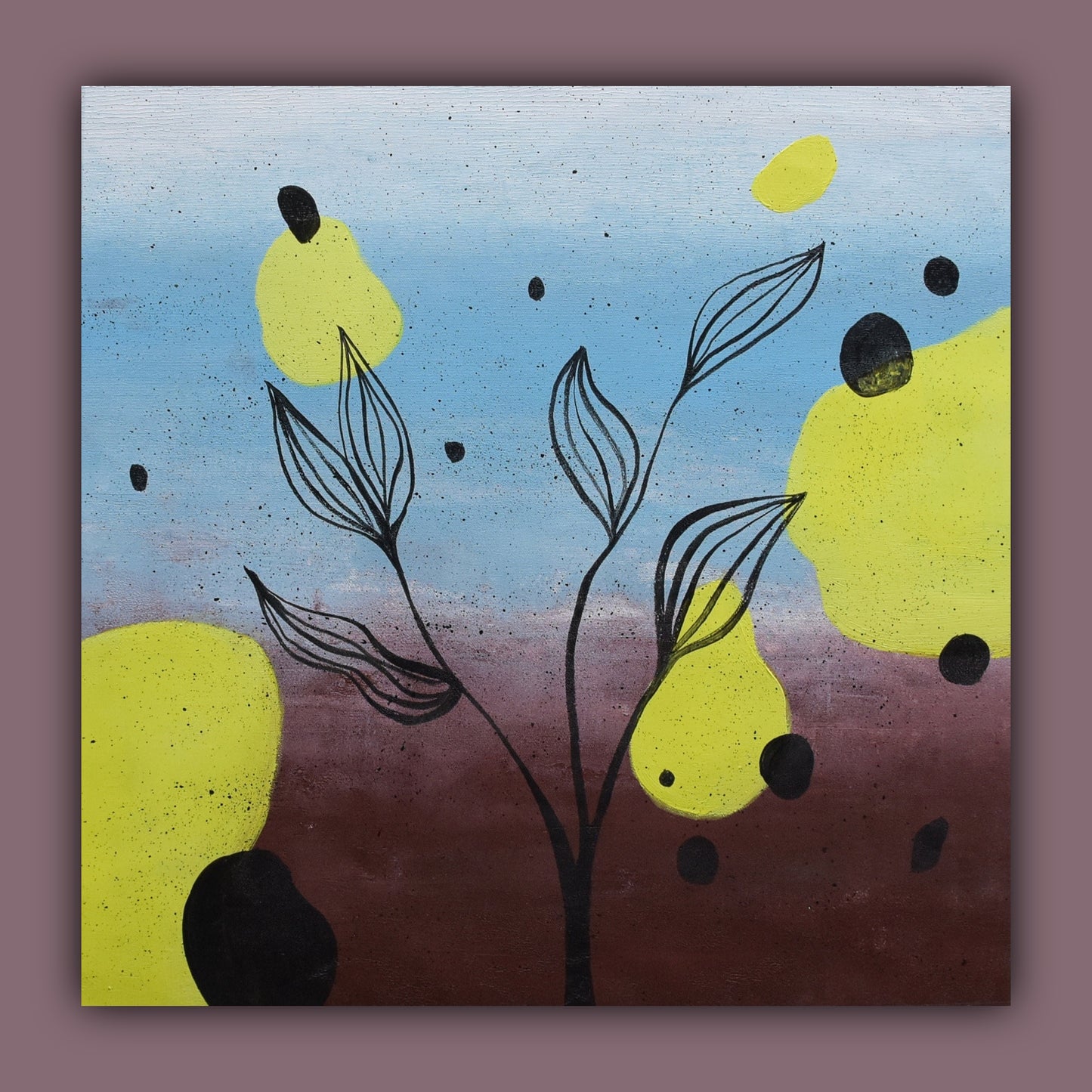 Spirit of Nature, Acrylic on Canvas, Handmade Wall Painting: 23x23 inches - Deczo