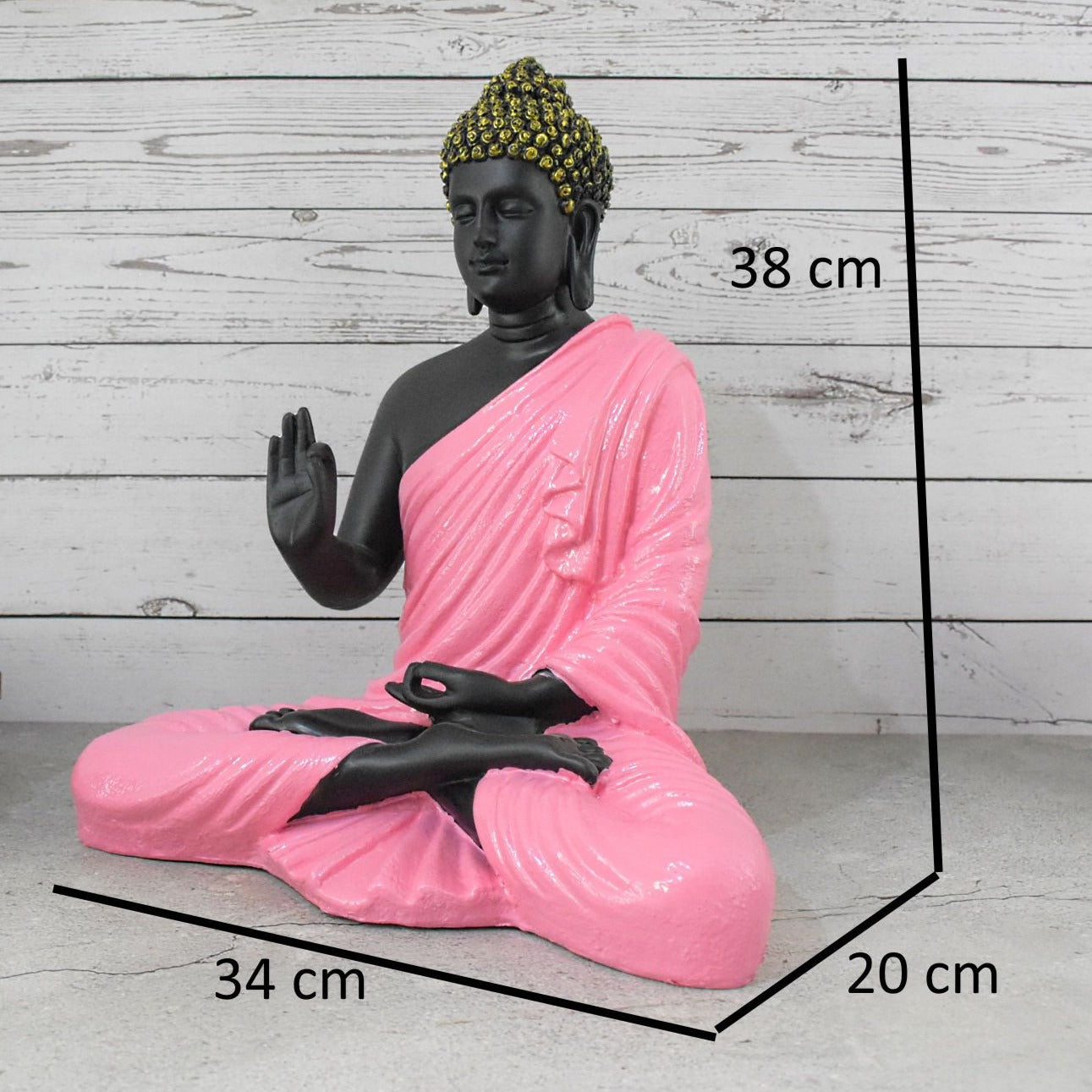 Silky Pink Blessing Buddha Statue - Deczo
