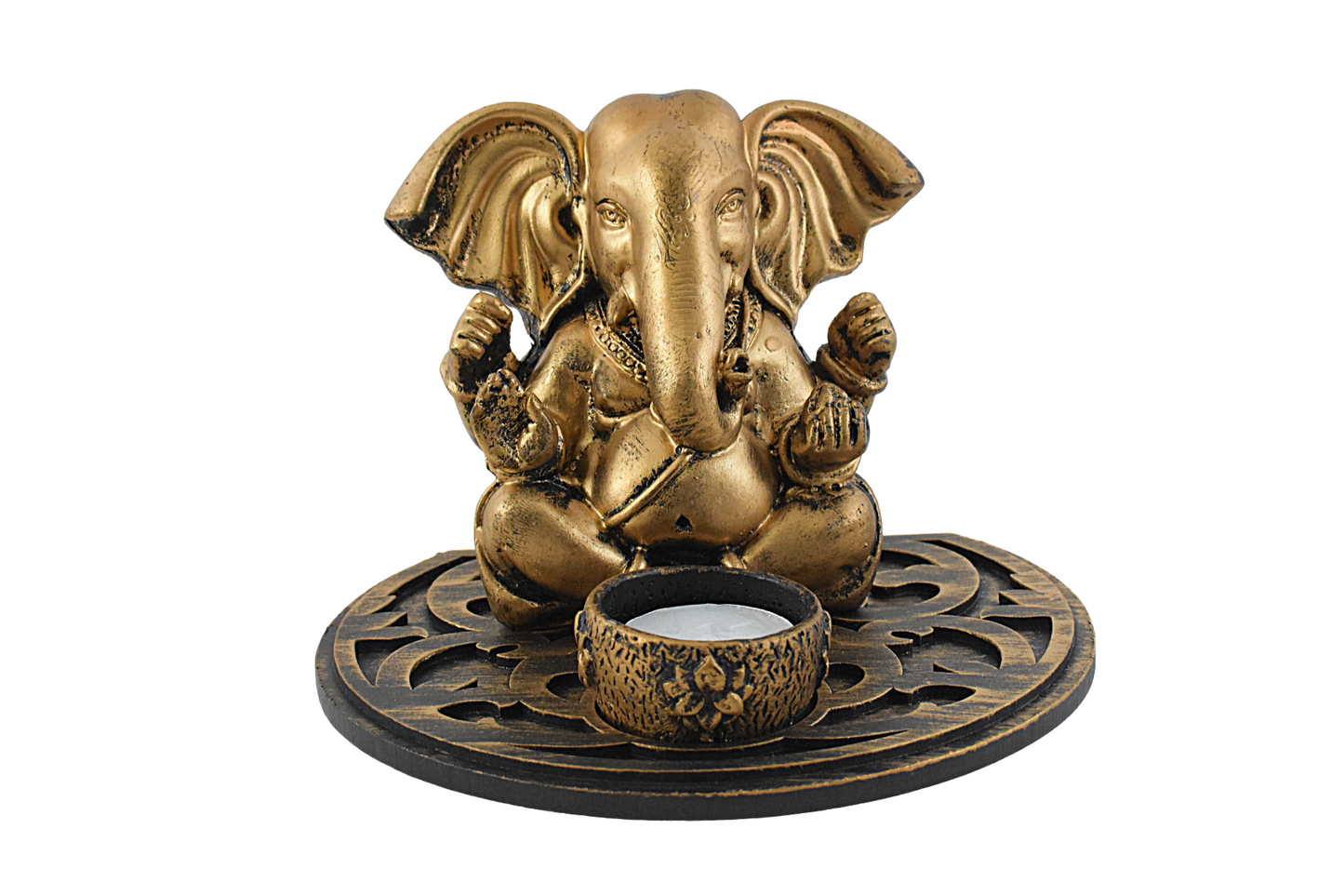 Ganesha with T- Light Holder - Deczo