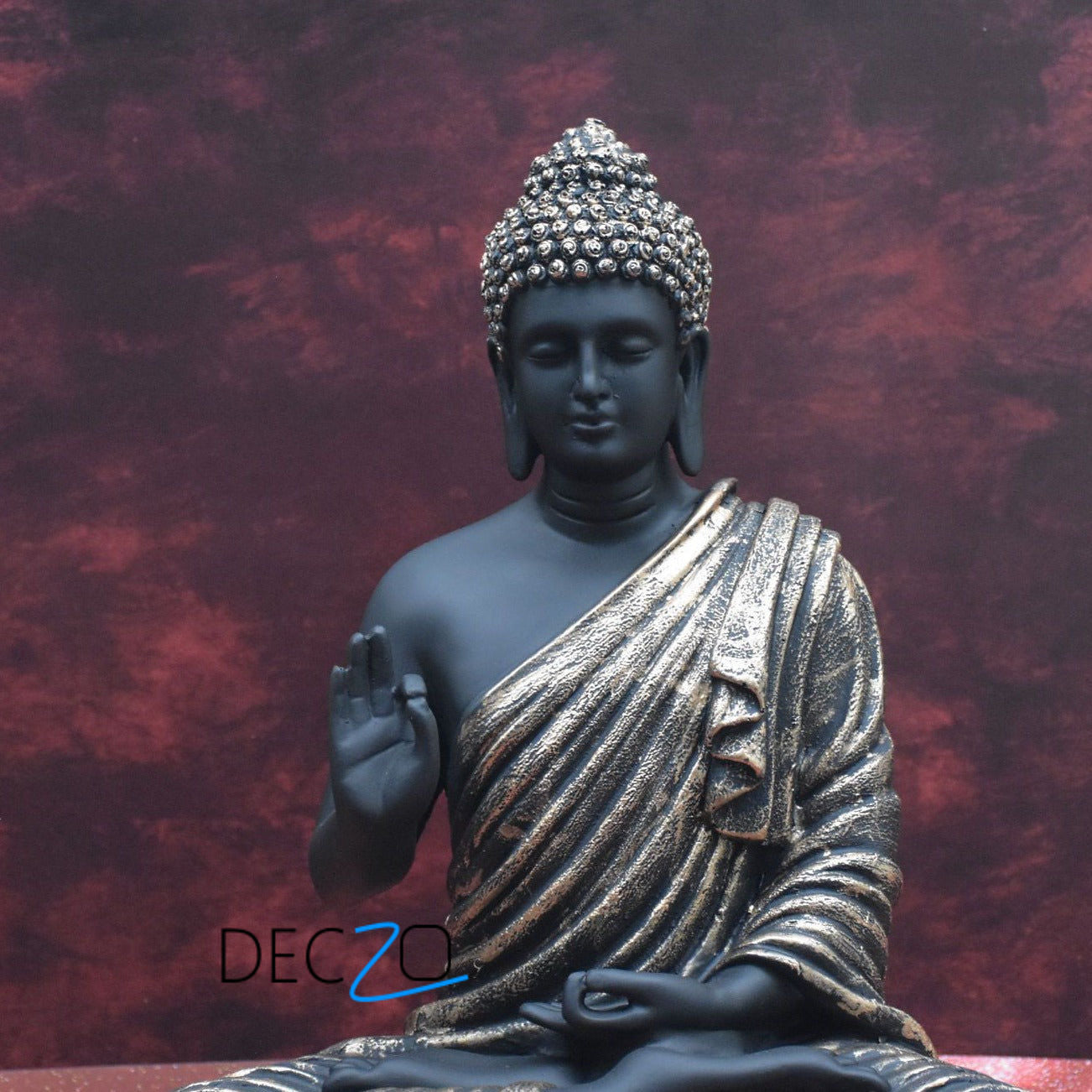 Antique Golden Big Size Meditating Buddha Idol - Deczo