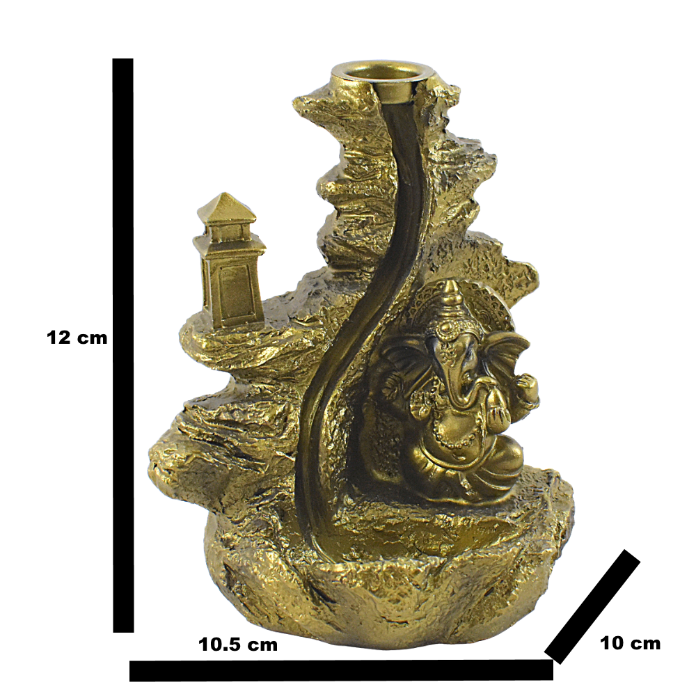 Ganesha Sitting Under Mountain Incense Holder - Deczo