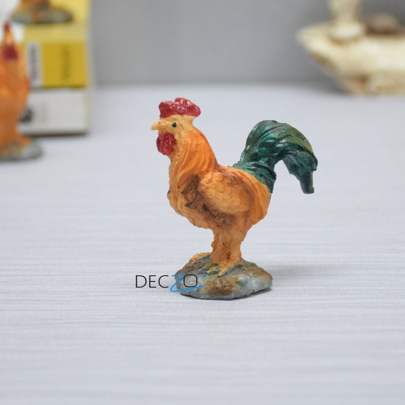 Mini Rooster Chicken Resin Miniatures : Set of 5 - Deczo