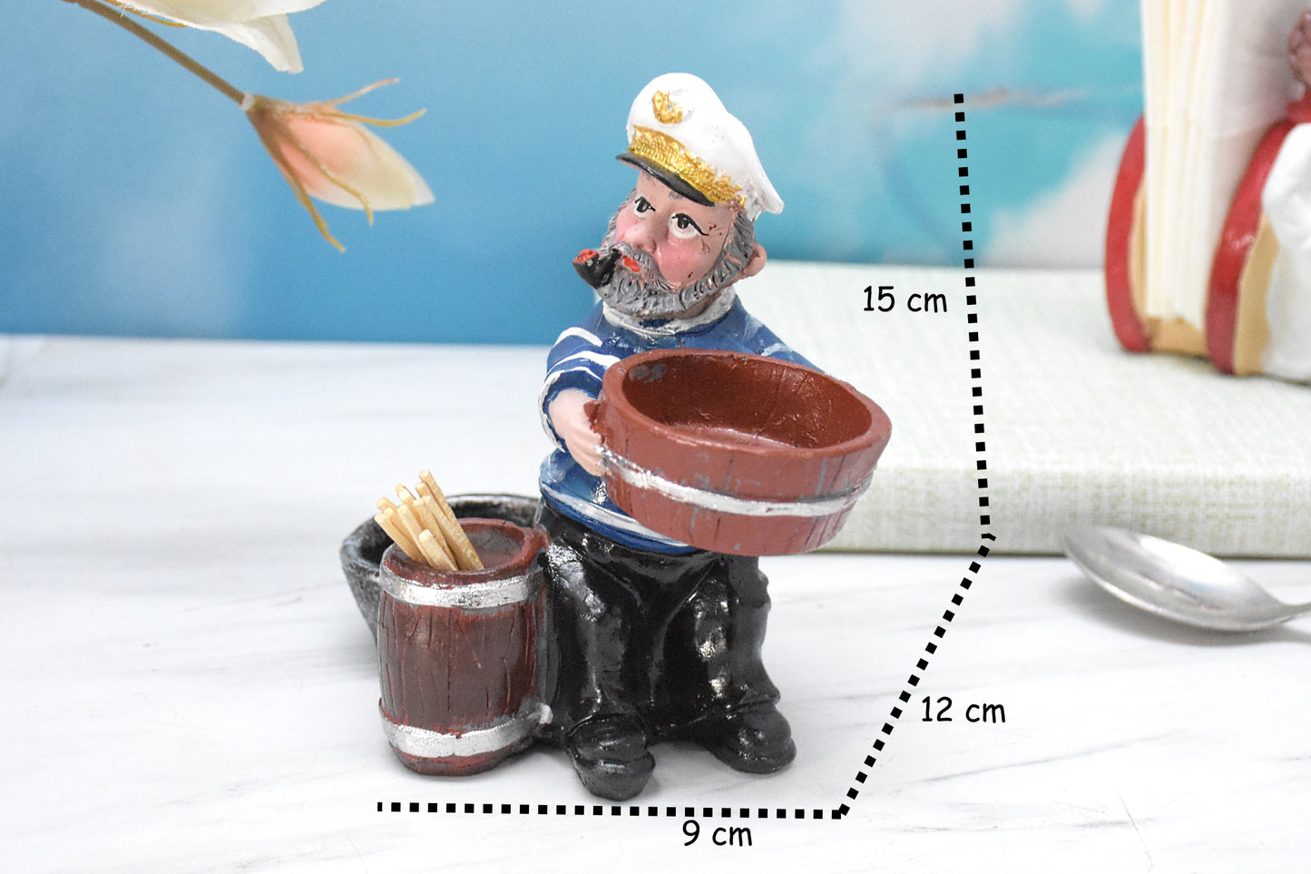 Sailor Salt and Pepper Holder, Toothpick Holder style 1