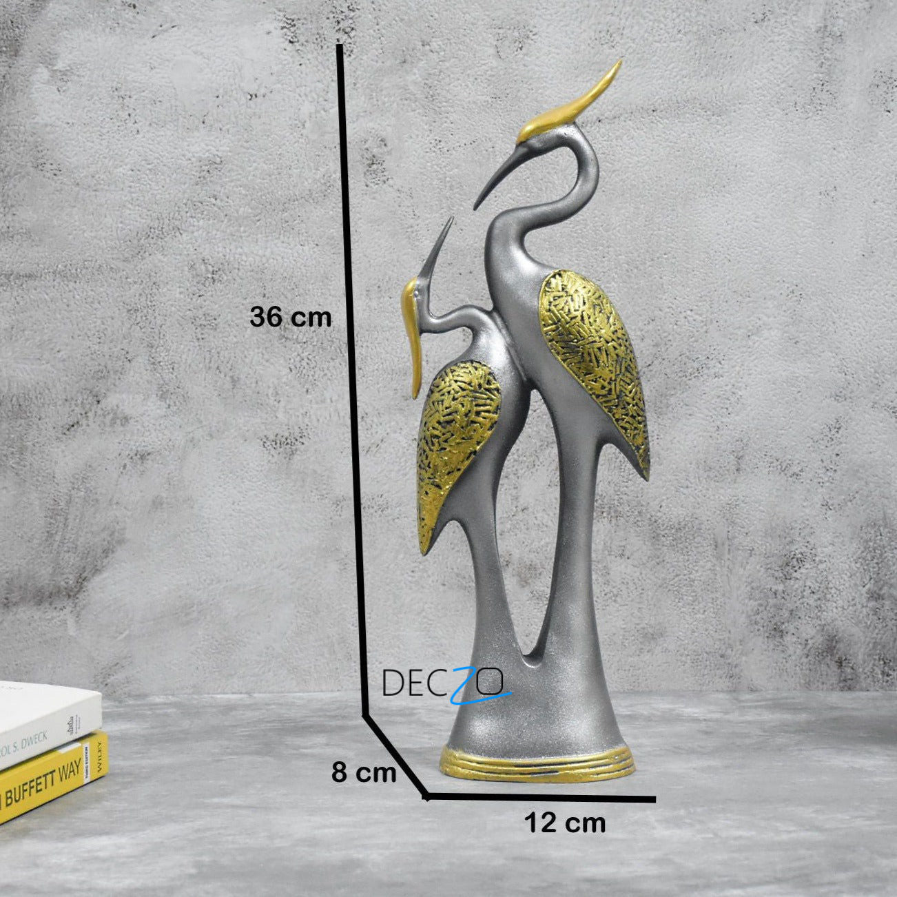 Kissing Pair of Swan Showpiece - Deczo