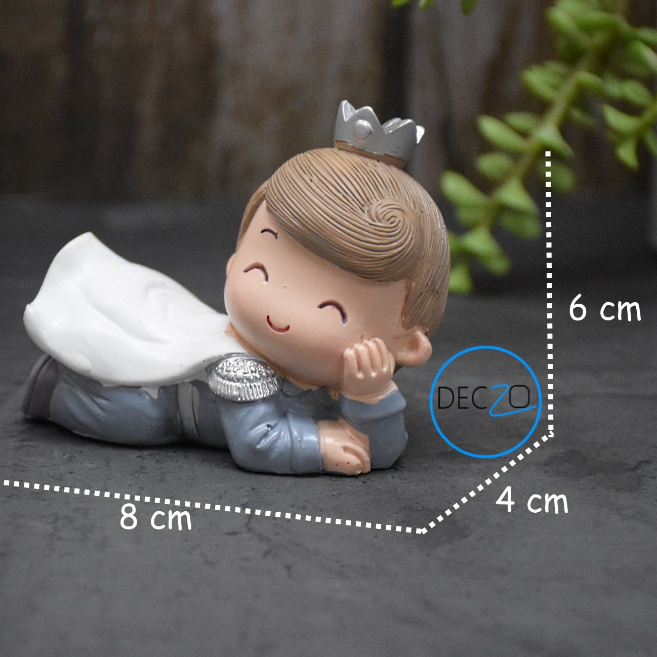 Combo of Flying Crown Girl and Boy Resin Showpieces