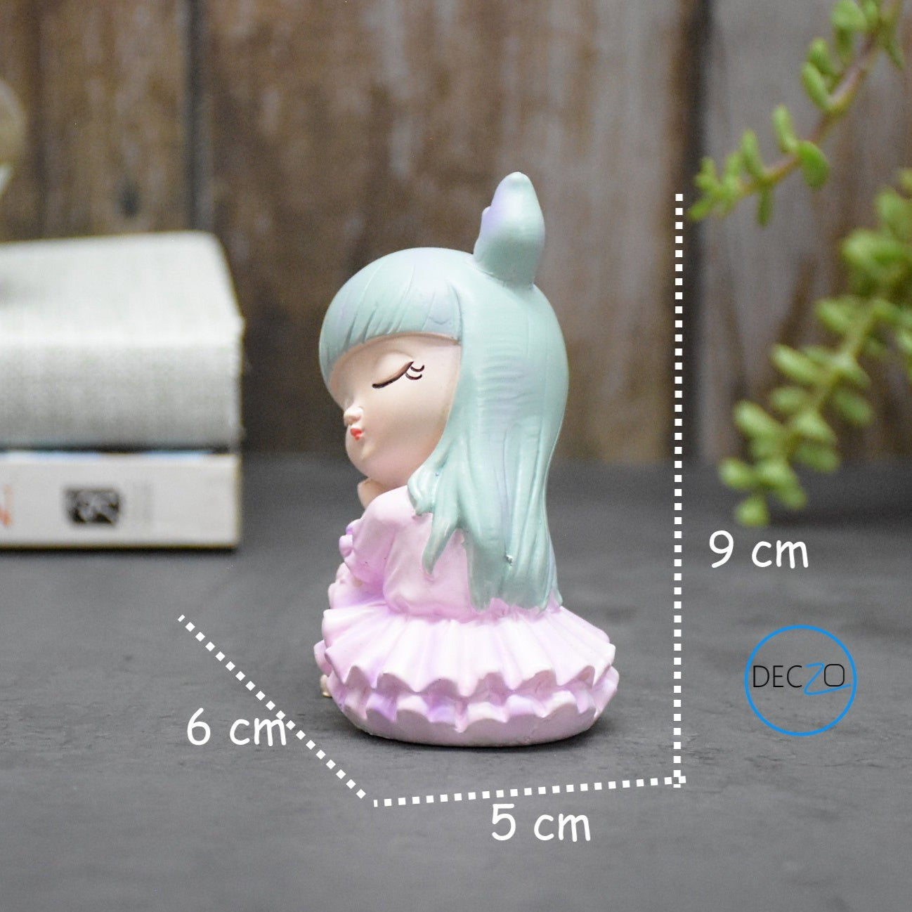 Combo of Miniature Sleepy Boy and Girl Resin Showpieces