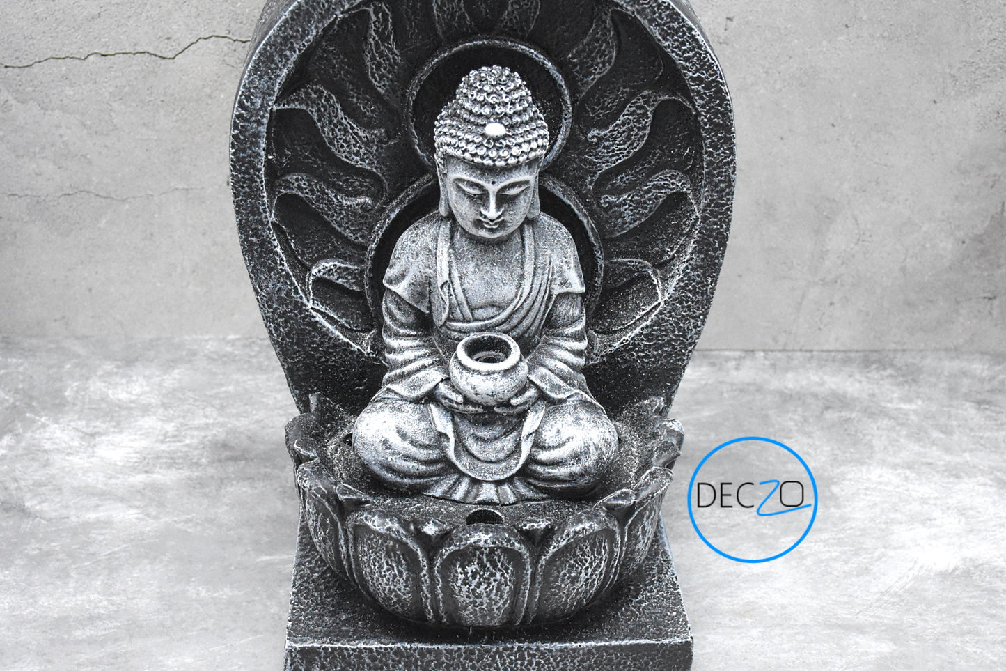 Mini Buddha Indoor Fountain : 34 CM, Black