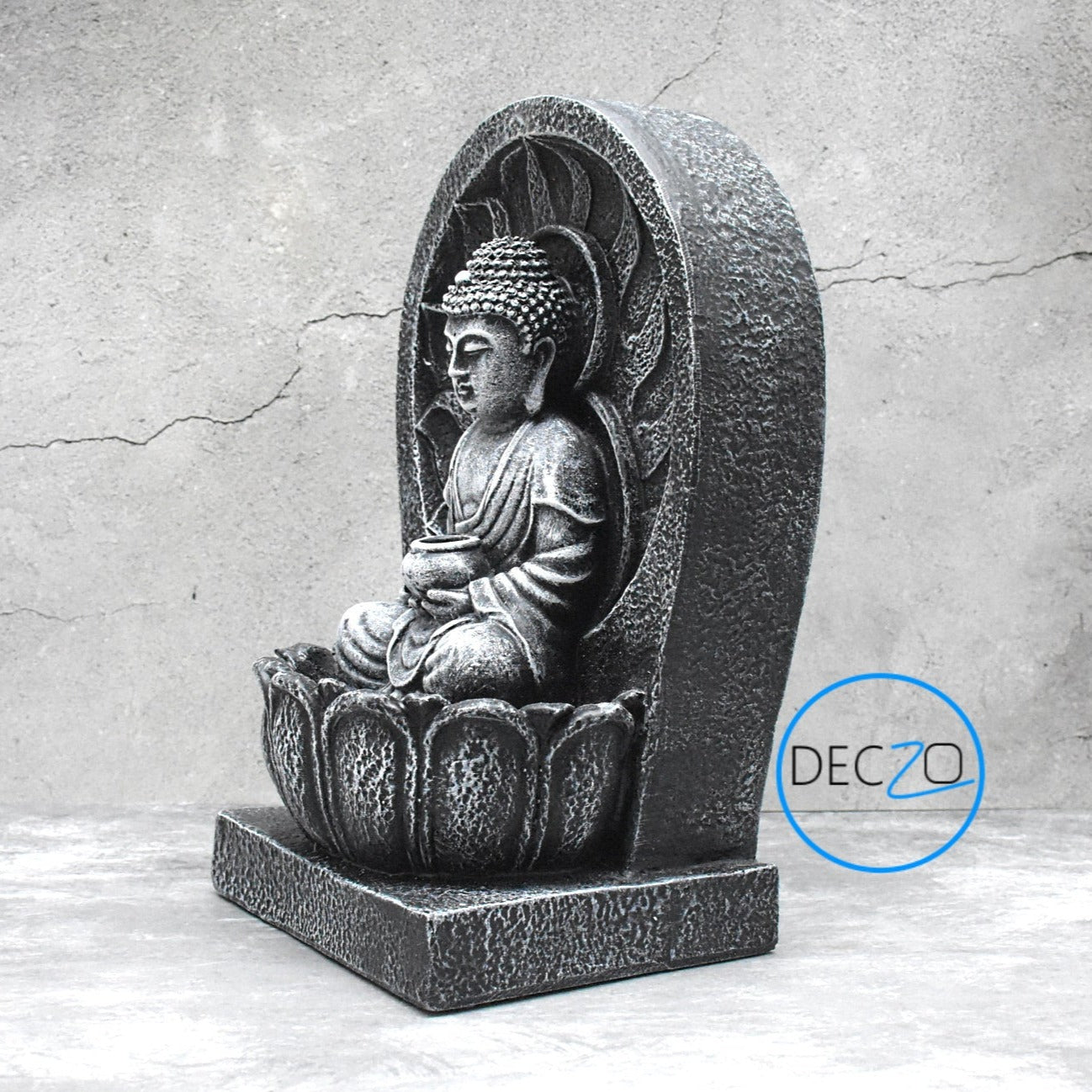 Mini Buddha Indoor Fountain : 34 CM, Black