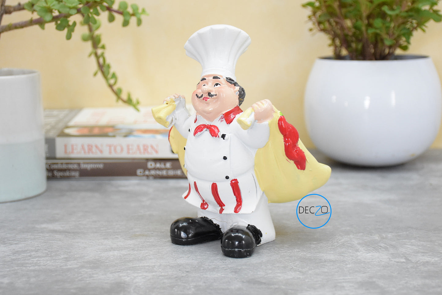 Chef Holding Cart Salt and Pepper Shaker Holder