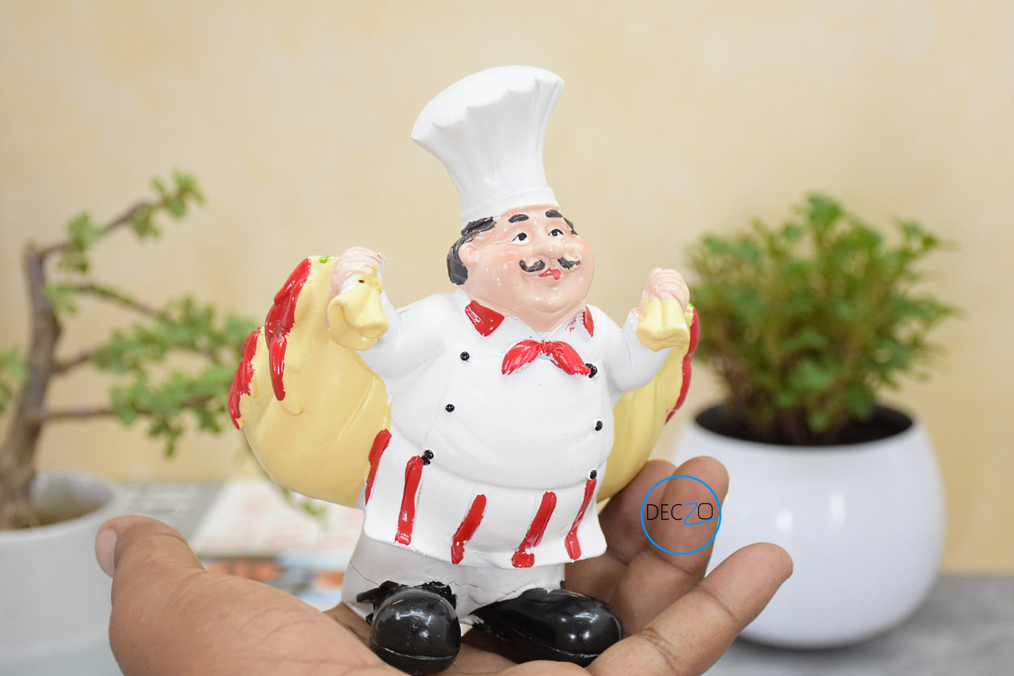 Chef Holding Cart Salt and Pepper Shaker Holder