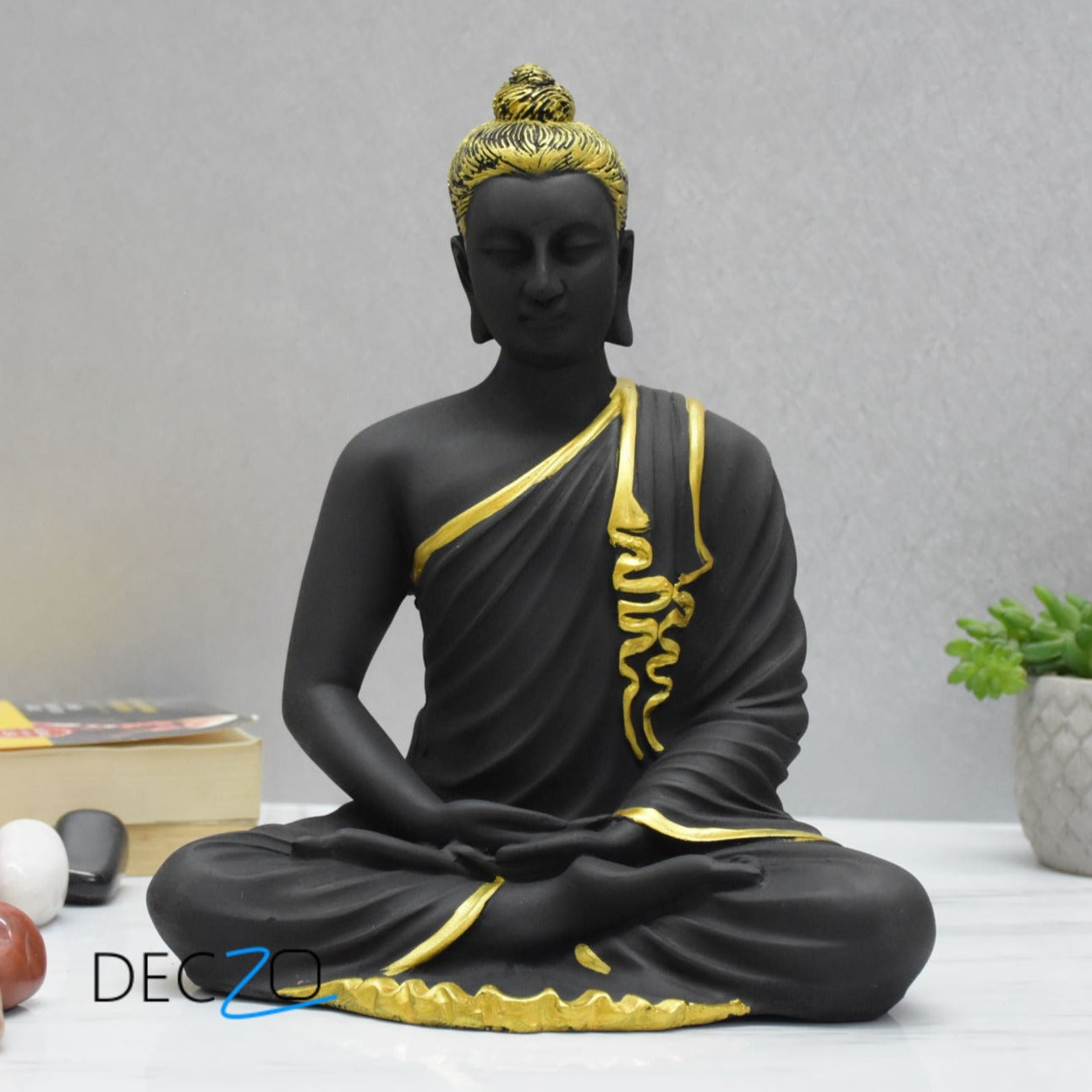 Gracious Yogi Sitting Buddha : Black - Deczo