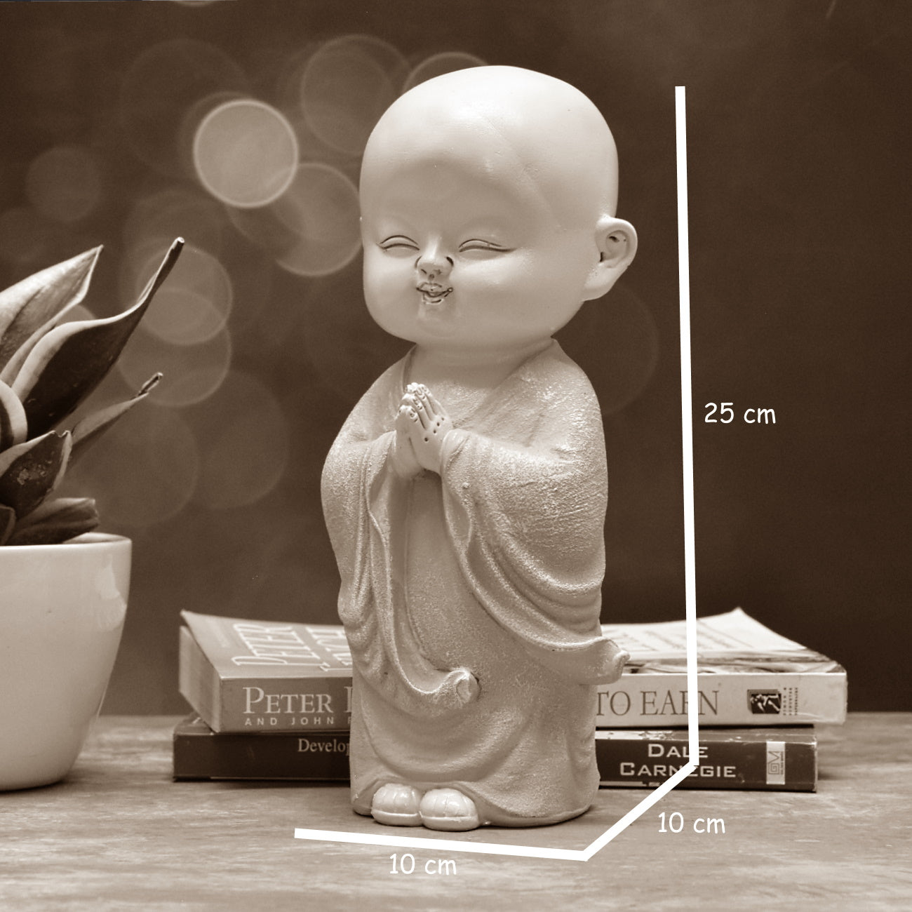 Namaste Buddha Monk : Grey