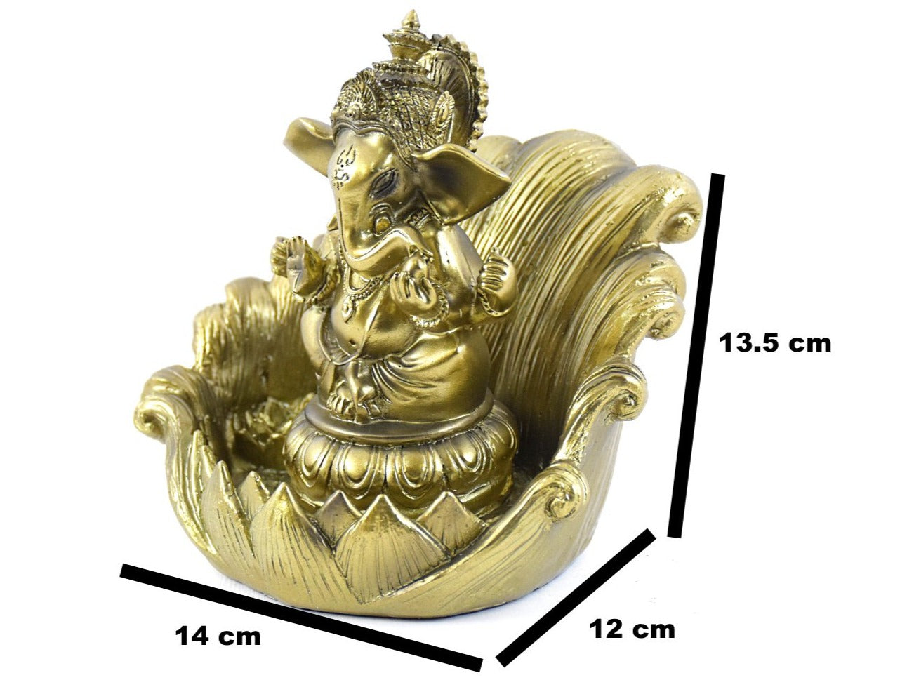Golden Ganesha Incense Holder - Deczo