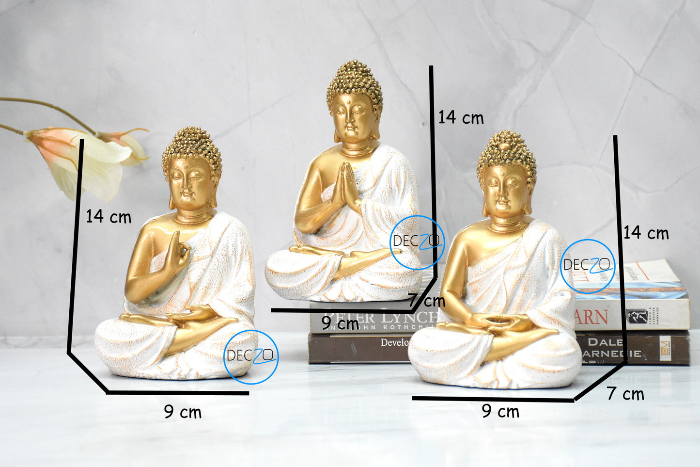 Lord Buddha statue In Three Different Positions