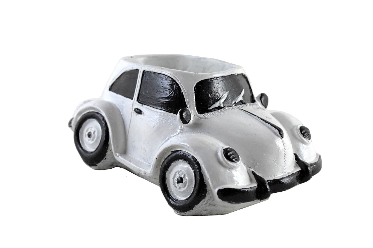 Retro Small Car Resin Succulent Pot for Table , Gift : White Color - Deczo