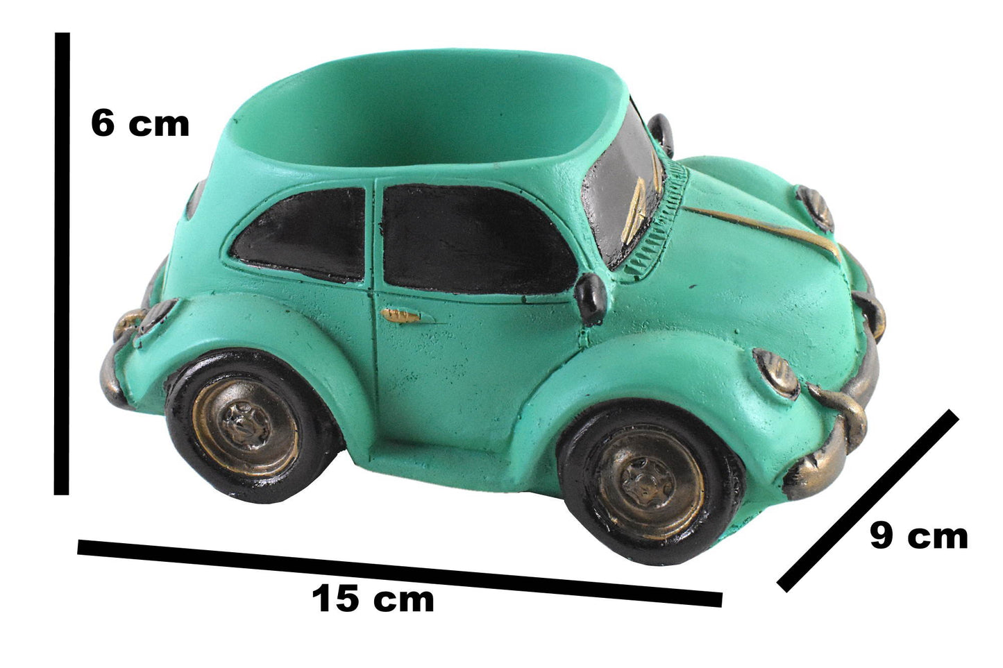 Copy of Retro Small Car Resin Succulent Pot for Table , Gift : Green - Deczo