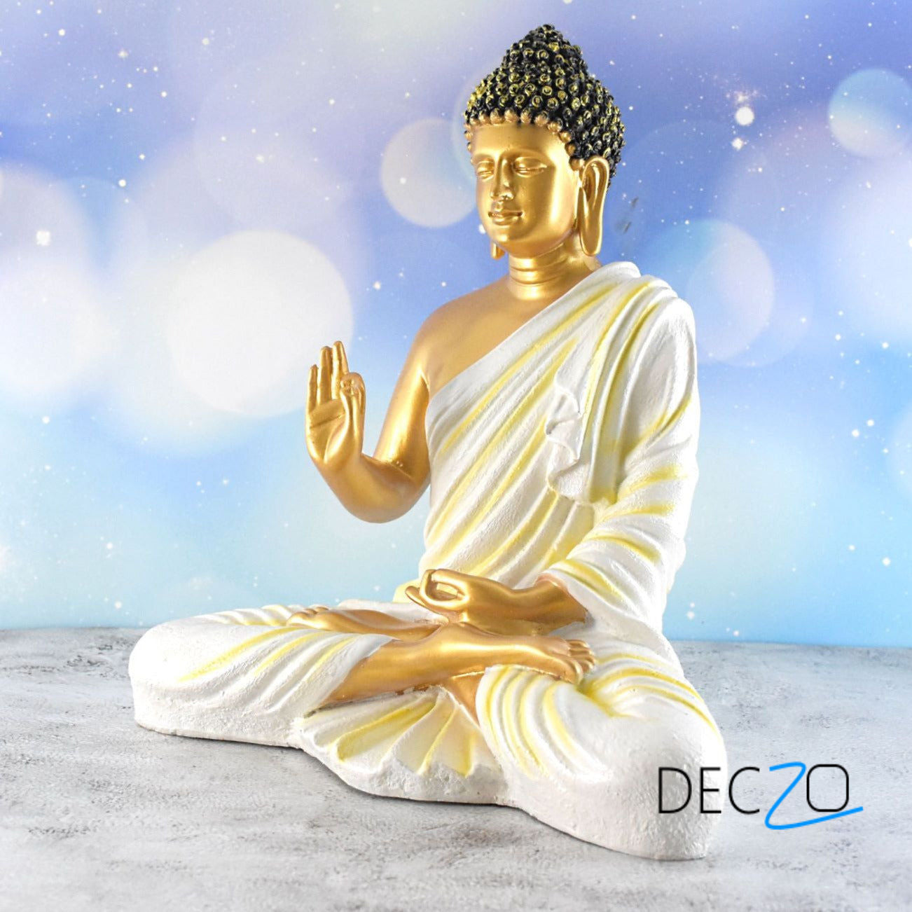 Big Size Meditating Buddha Idol : Golden - Deczo