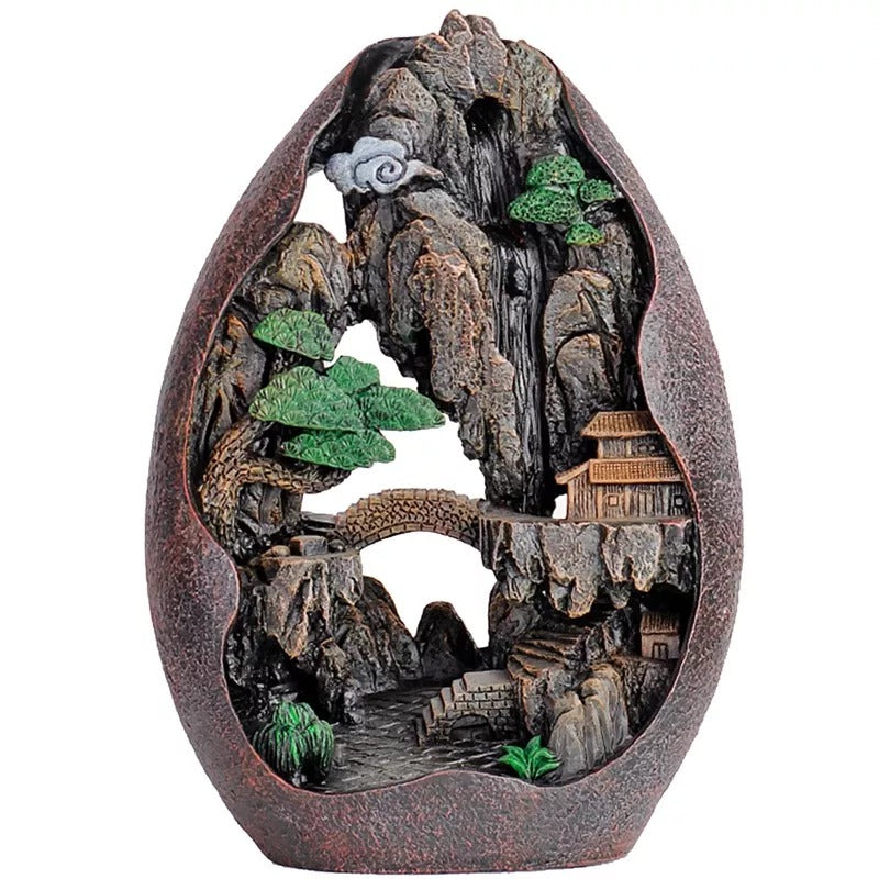 Lofty Mountain Water Fall Backflow Incense Burner - Deczo