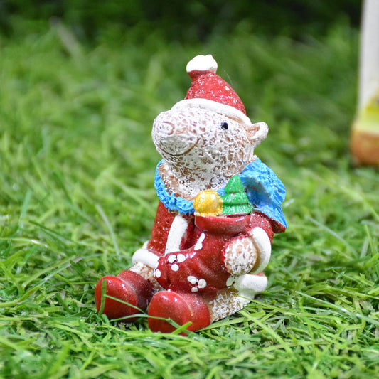 Miniature Sheep as Santa, Christmas, Anniversary, Garden, Table, Gift, Dashboard