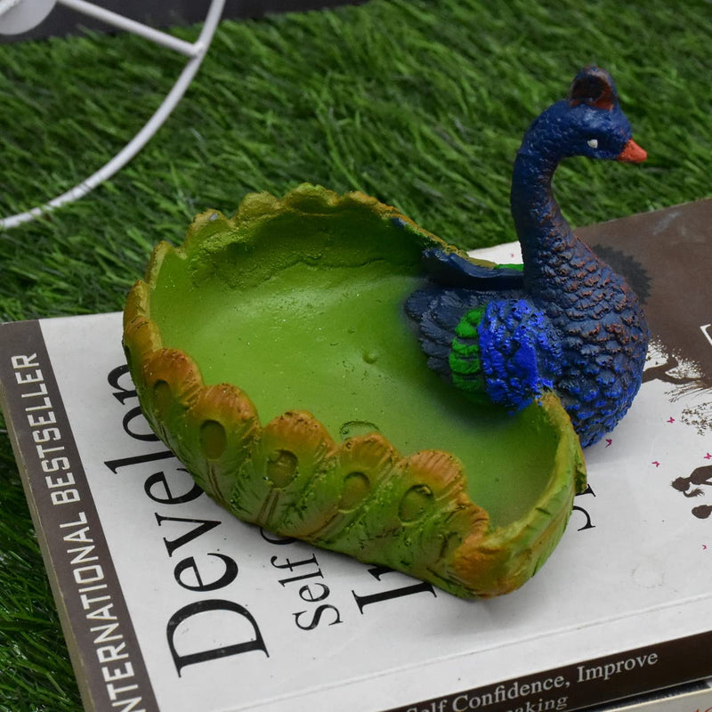 Peacock Shape Poly-Resin Succulent Planter Pot,Coin Holder,Gift,Multi