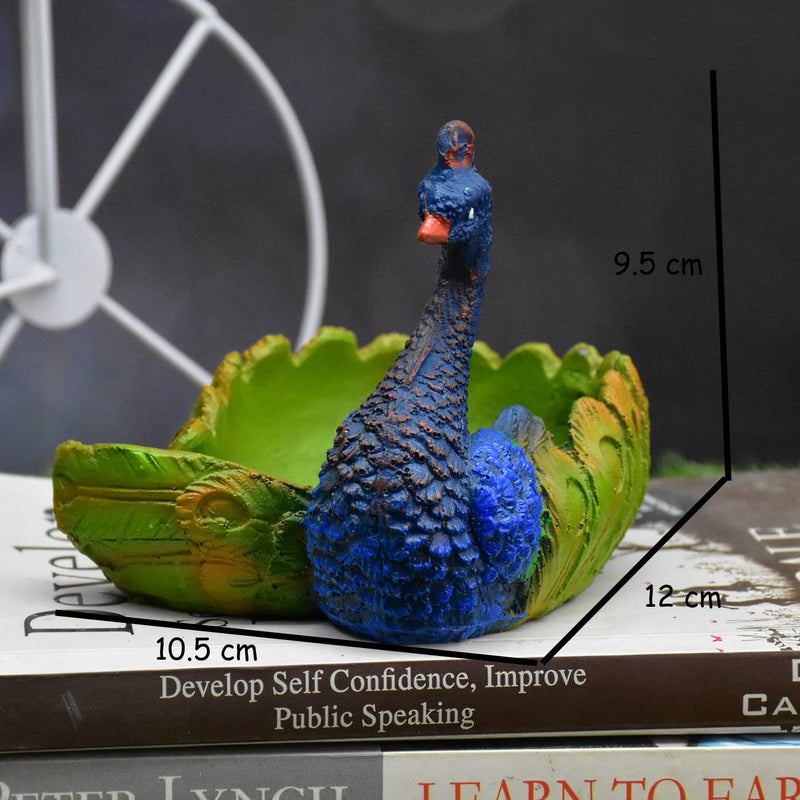 Peacock Shape Poly-Resin Succulent Planter Pot,Coin Holder,Gift,Multi