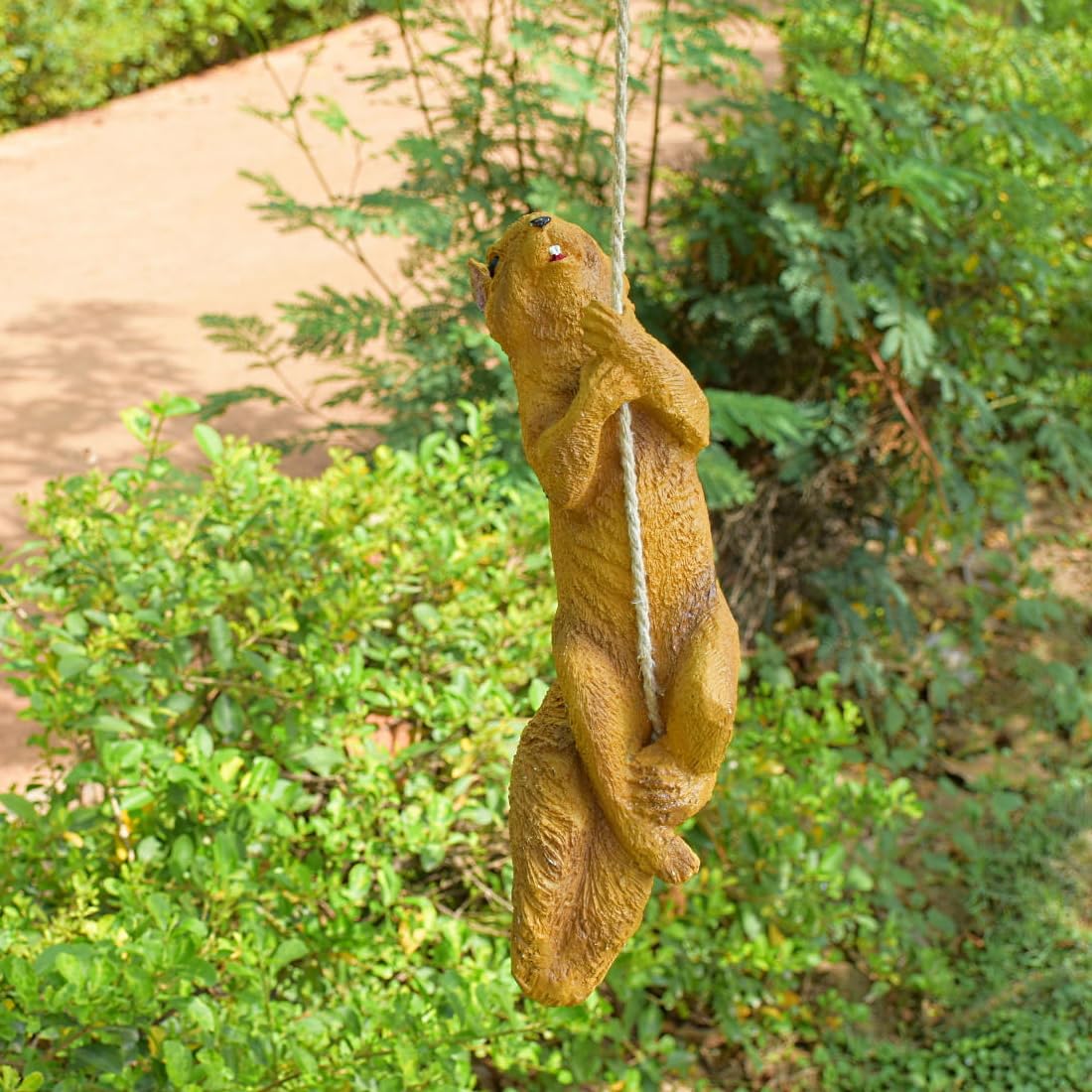 Poly-Resin Hanging Decor for Garden, Home, Gift (Climbing Squirrel)