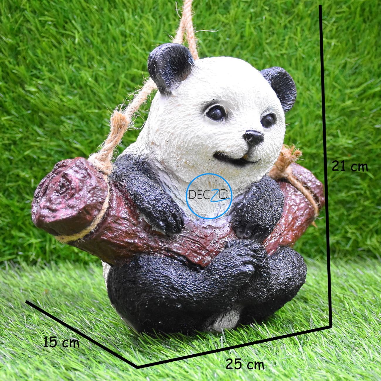 Poly-Resin Hanging Decor for Garden, Home, Gift (Baby Panda)