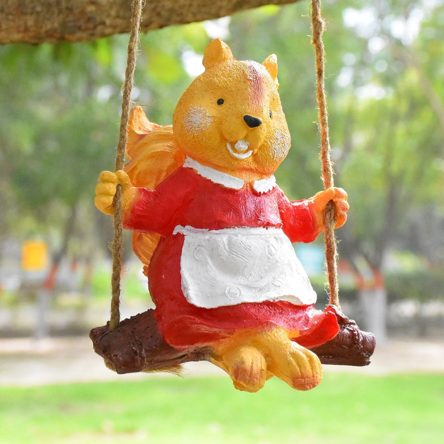 Poly-Resin Hanging Decor for Garden, Home, Gift (Chef Squirrel)