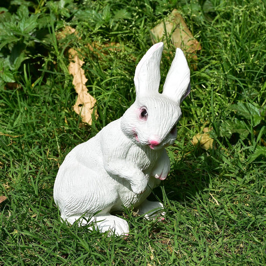 Rabbit Statue For Garden and Home(Hands Up, 21cm)