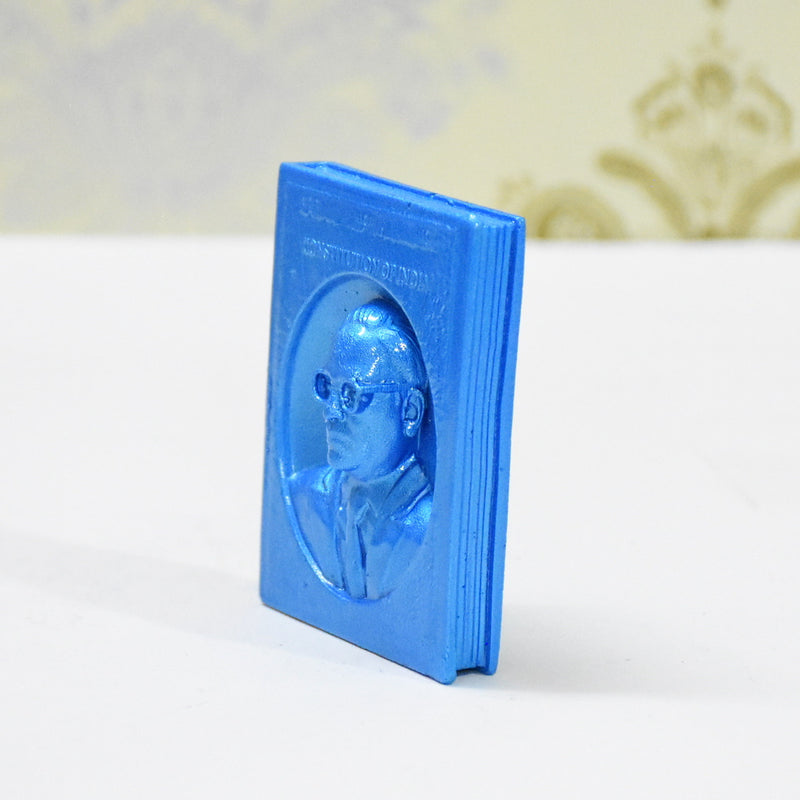 Dr B R Ambedkar Polyresin Book Statue (Pearl Blue)