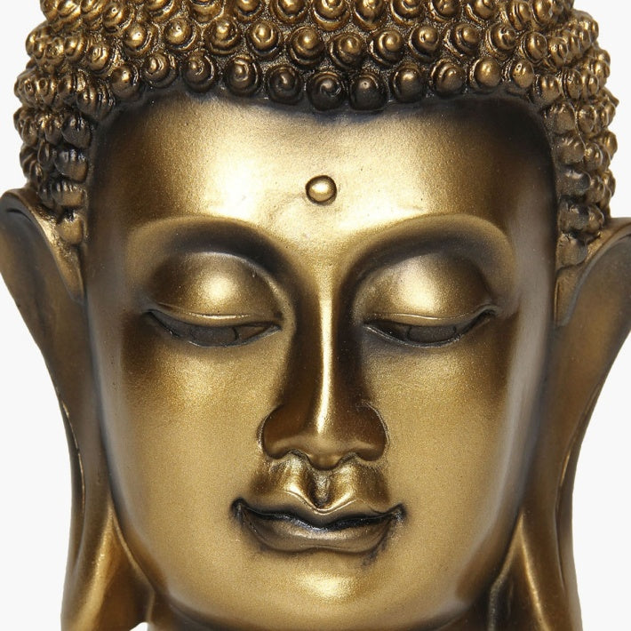 Golden Color Buddha Head - Deczo
