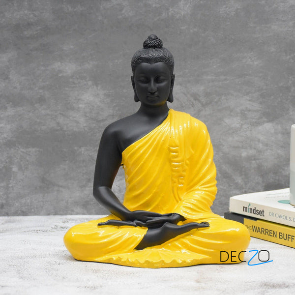 Gracious Yogi Sitting Buddha :  Yellow-Black - Deczo
